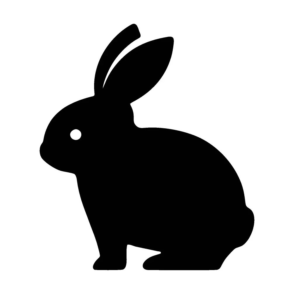 New Design Rabbit Cute Decoration Car Sticker Car Trunk Accessories Vinyl Decal Scratched Bumper Decoration PVC, 10cm
