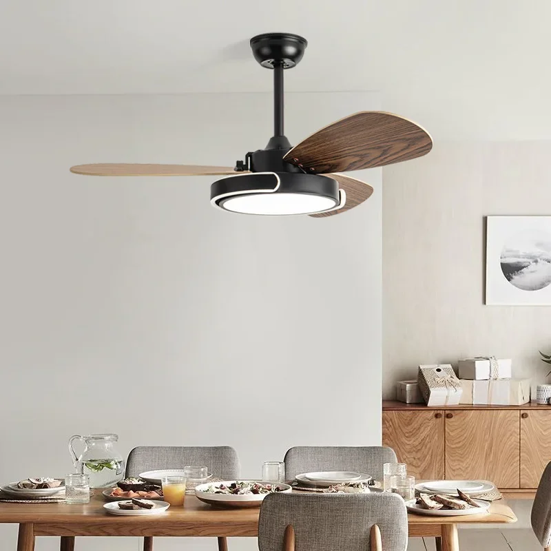 Nordic bedroom fan light variable frequency remote control ceiling fan light household