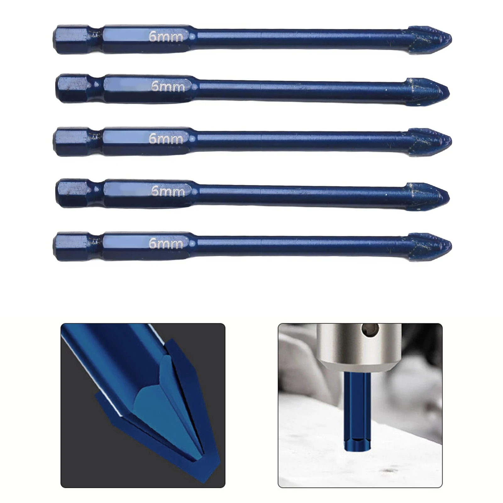 

5 шт. 6/8/10/12 мм эксцентриковое сверло, многофункциональное кривая головка, точное сверление для плитки, стекла, карбида, дерева, пластика, электроинструмент