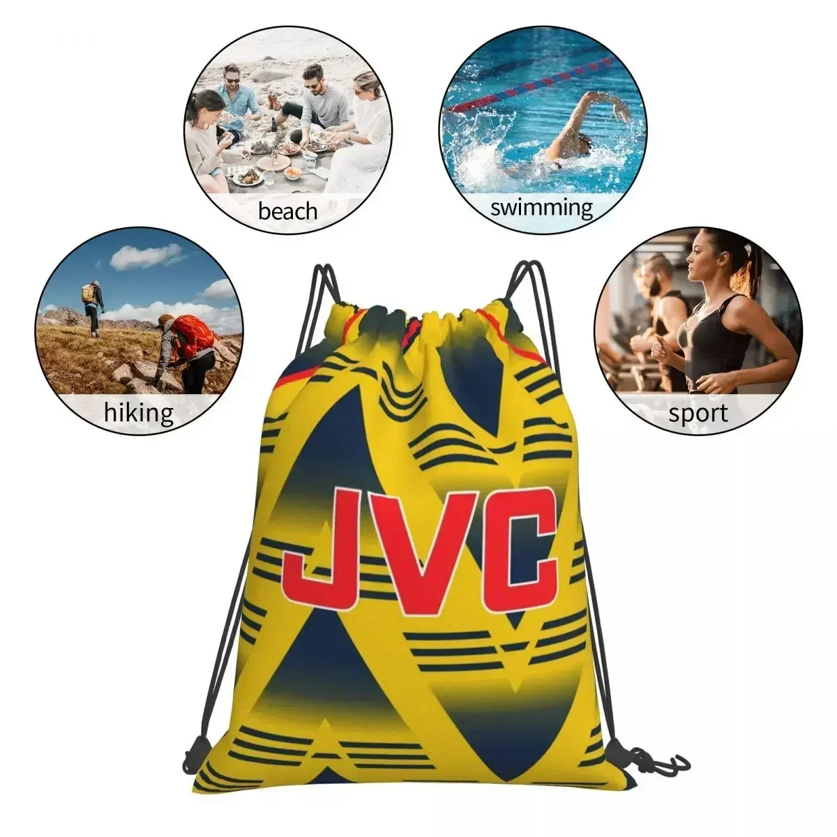 Arsenal Retro Bruised Banana Backpacks Portable Drawstring Bags  Bundle Pocket Sports Bag Book  For Travel School