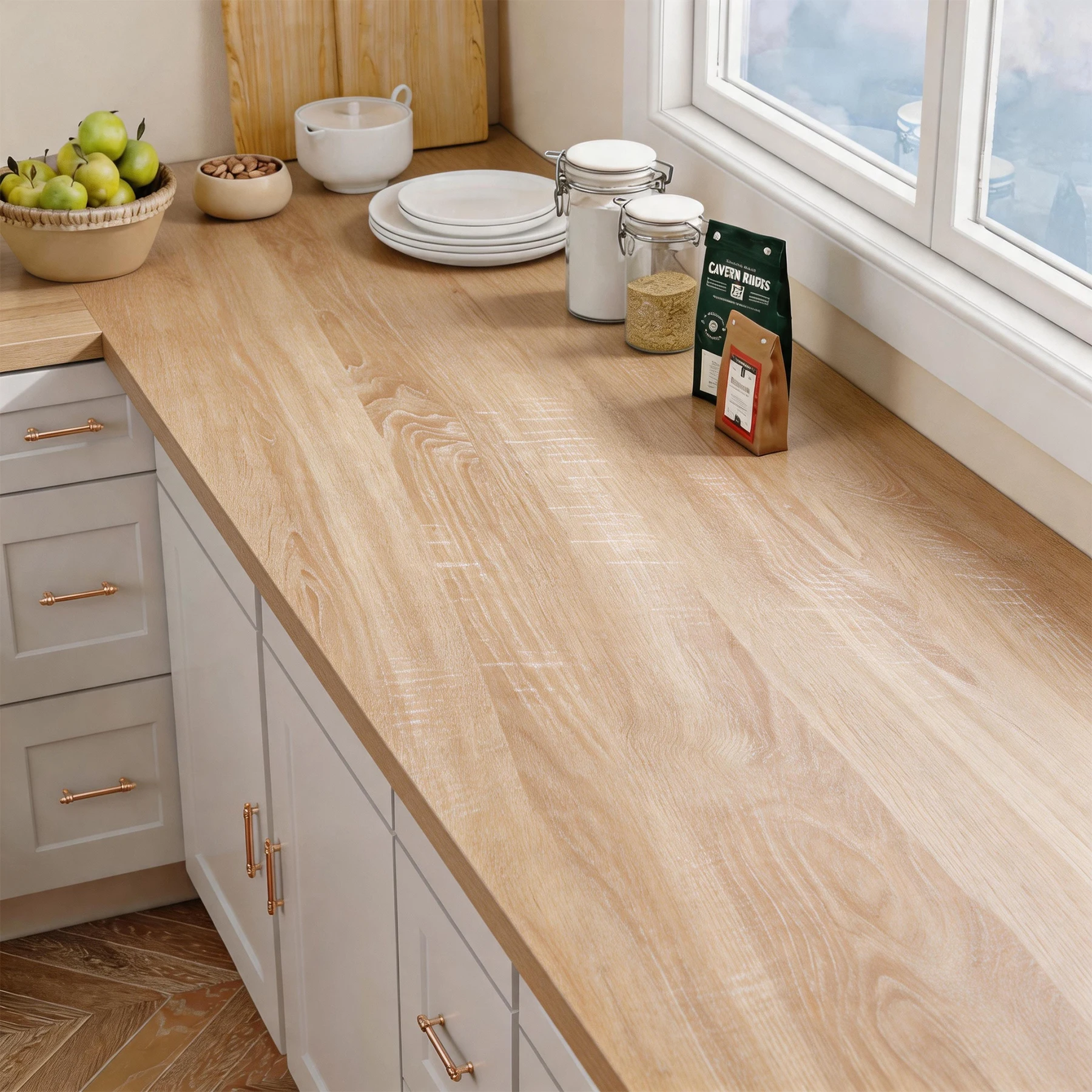 Modern Waterproof Wood Vinyl Self Adhesive Wallpaper for Doors Cabinets Desktops - Decorative Furniture Transforming Wall Paper