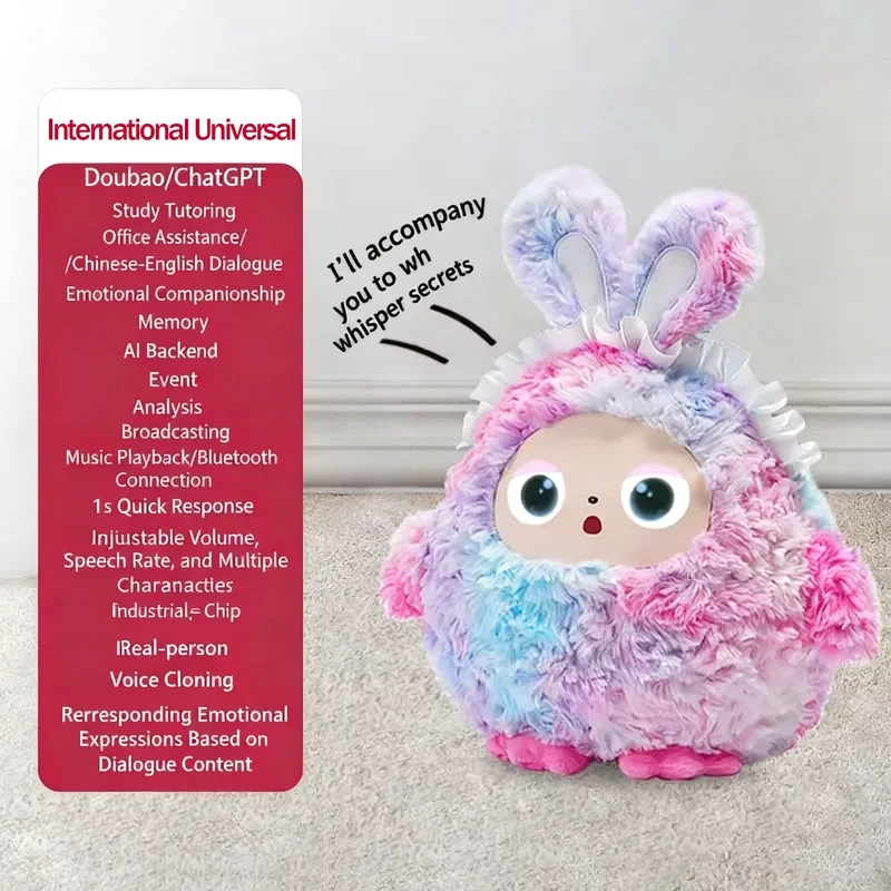 2026 New, High Quality, AI Smart Educational Plush Doll for Children, Interactive Soothing Companion Toy for Early Learning