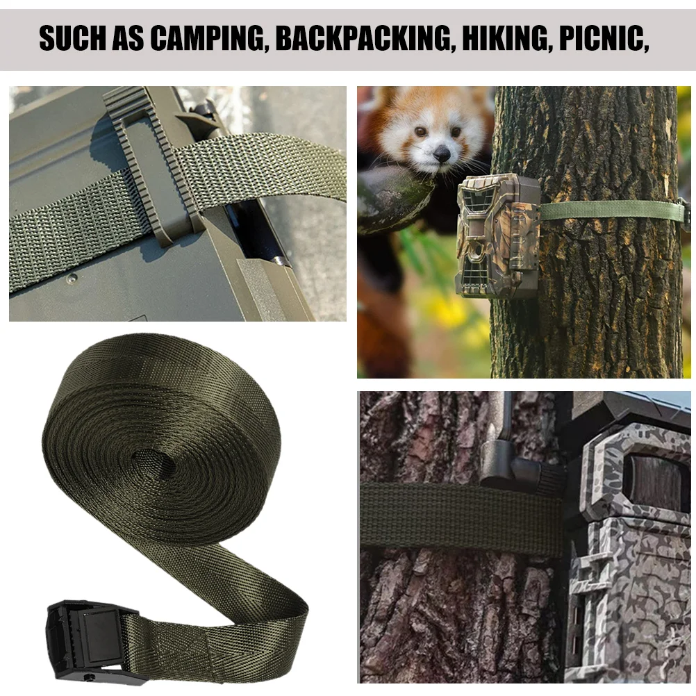2 Rolls Hunting Camera Strap Bundling Belt Camping Supplies Securing Zinc Alloy Outdoor Accessory