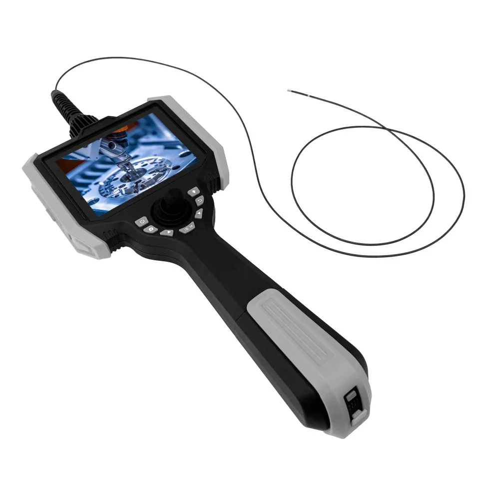 5'' HD IP67 Waterproof Industrial End oscope C amera 360° 2.8mm Diameter NDT 32GB Analog Mini SD Card Articulated Borescope CMOS