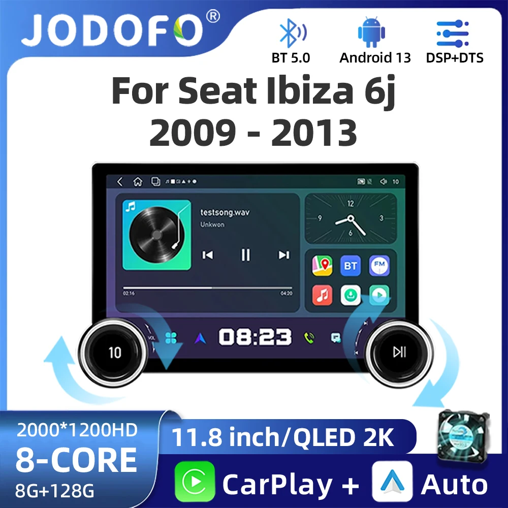 

2K QLED Carplay Android 13 Radio for Seat Ibiza 6j 2009 - 2013 AI Voice 4G Car Multimedia Auto Stereo Player GPS 2 din autoradio