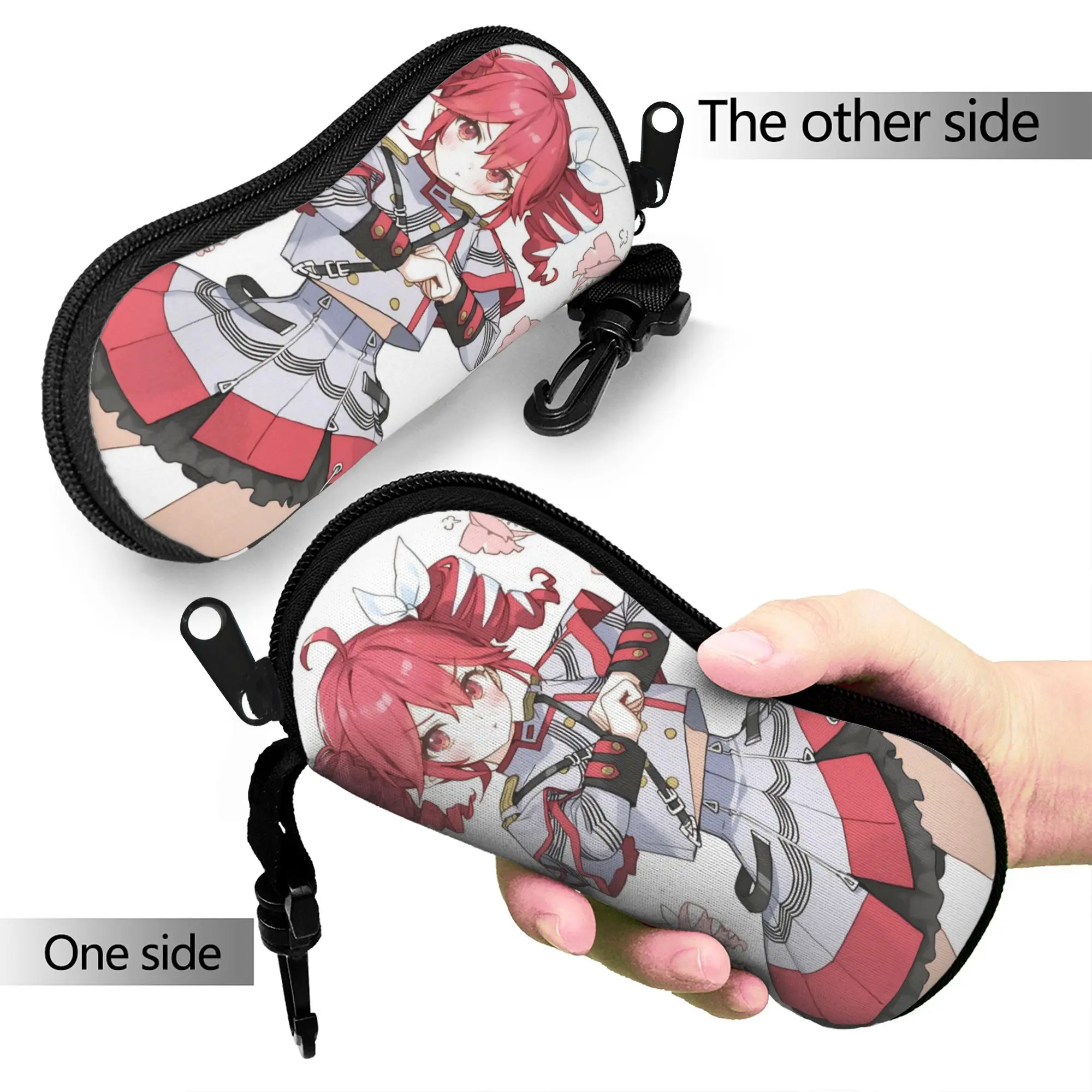 Kasane Teto Anime Glasses Case Men Women Waterproof Zipper  Eyewear Storage Box Glasses Box