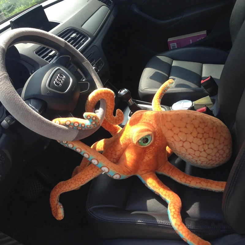 55/80cm Simulated Octopus Plush Toy Orange Sea Animal Octopus Soft Stuffed Doll Home Decor Plush Toys for Boys Children Gifts