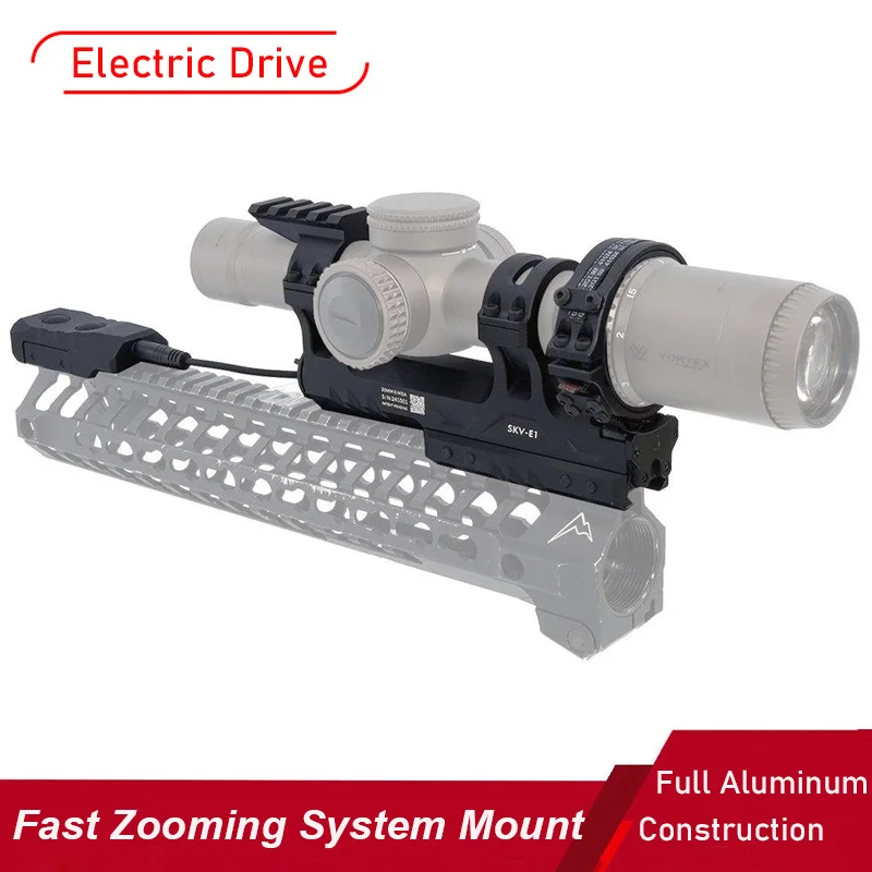 Tactical LPVOs Scope Mount Fast Zooming System Electric Drive Riflescope Switch For 30mm Tube Aluminum Hunting Airsoft Accessory