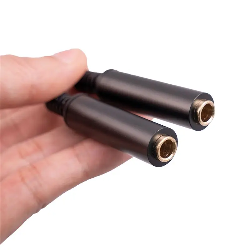 A01E-Audio Cable 6.35 Mm Male To 2 6.35 Mm Female Audio Adapter Cable 1/4 6.35Mm Plug To Dual 6.35Mm Y Splitter Stereo Audio Cor