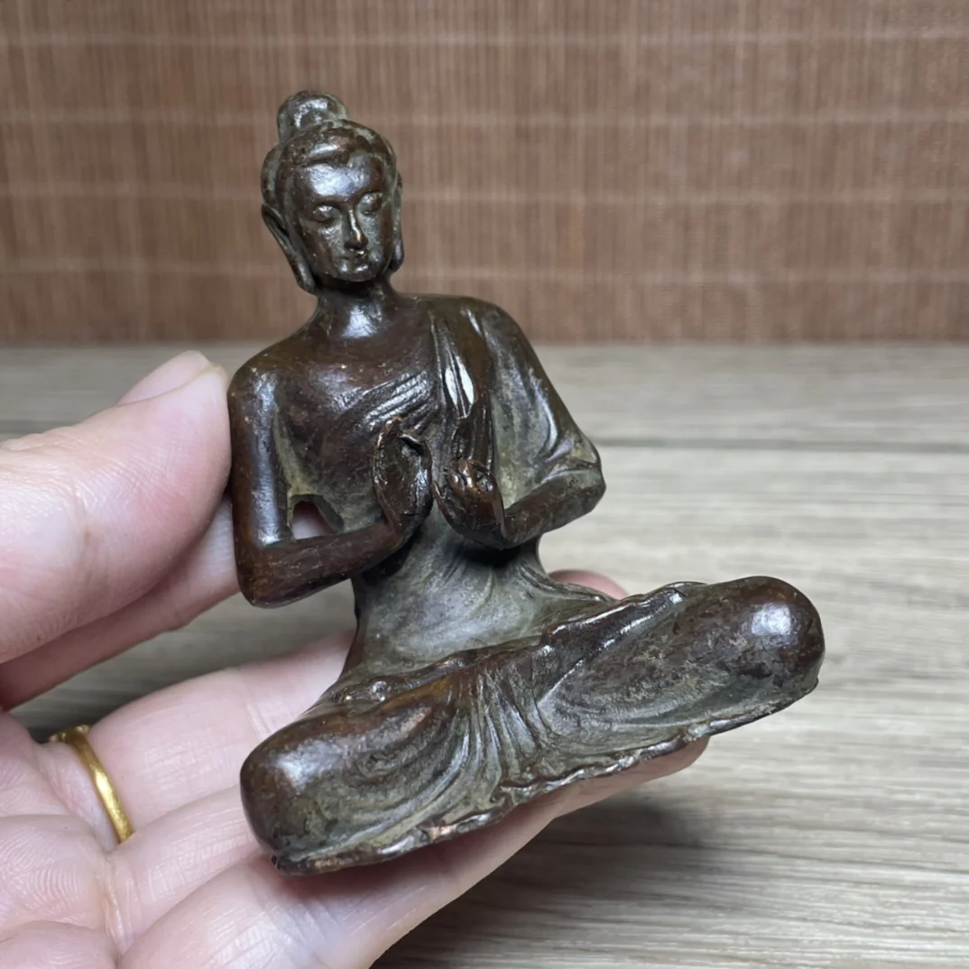 Buddha statue Meditation and chanting spells Buddha's hair knows no bounds 6.2cm