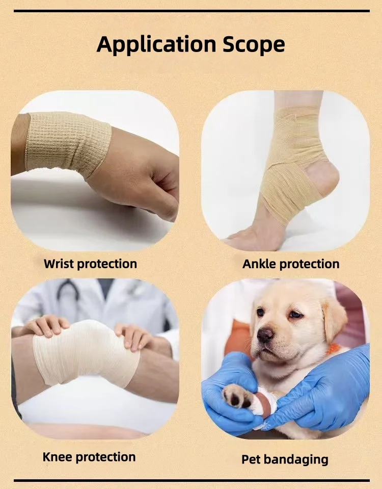 الطبية الصف ذاتية اللصق ضمادة مرنة الرياضة الطبية عصا إصبع المشتركة حماية ضمادة تثبيت تعزيز الشاش #4