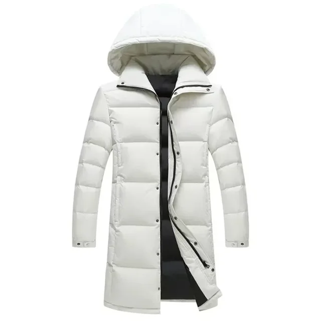 Nowe zimowe płaszcze z kaczego puchu Mężczyźni Długie kurtki puchowe z kapturem Unisex Casual Parkas Jakość Pary Outdoor Wiatroszczelne Ciepłe Kurtki 3X