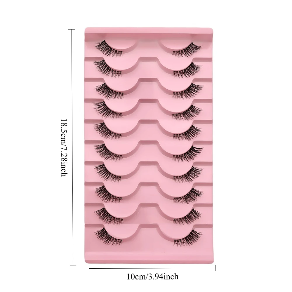 Transparente Halb-Wimpernverlängerung, Natürliche, Flauschige Kunstnerz-Wimpern, Leicht, Bequem, Wiederverwendbar für Tägliches & Party-Make-up – Detail 4