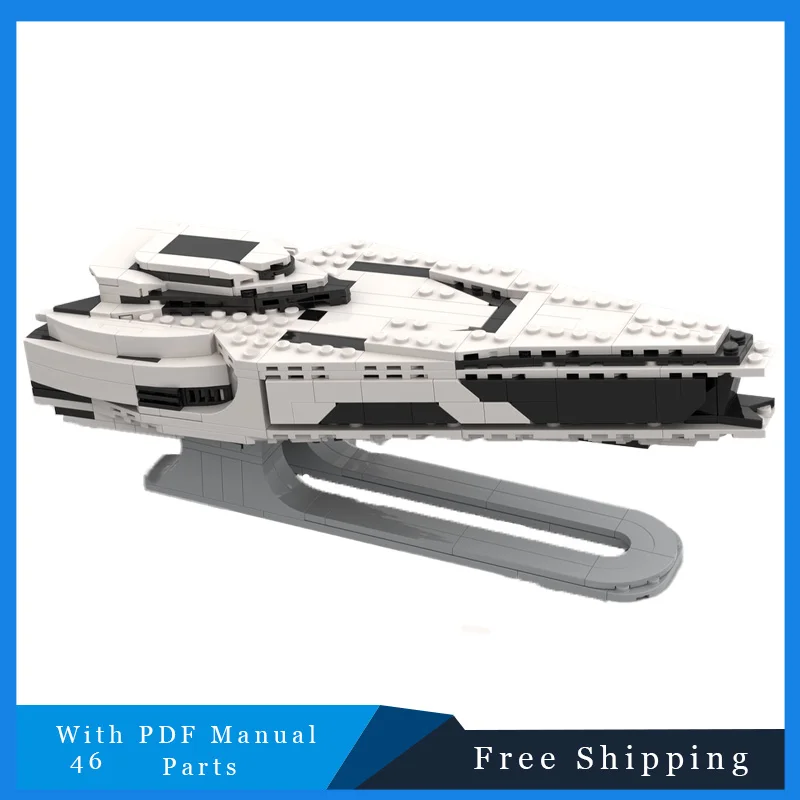 

46 шт. серый кронштейн для прыжков на платформе, модульные строительные блоки, кирпич, детская сборка, креативный рождественский подарок, образовательный игровой набор