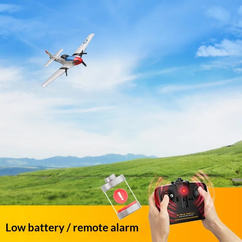 VolantexRC RC  Airplane Fixed Wing Fighter 2.4Ghz Foam Drop Resistant Self Stabilizing Gyro Long Flight Low Battery Alarm