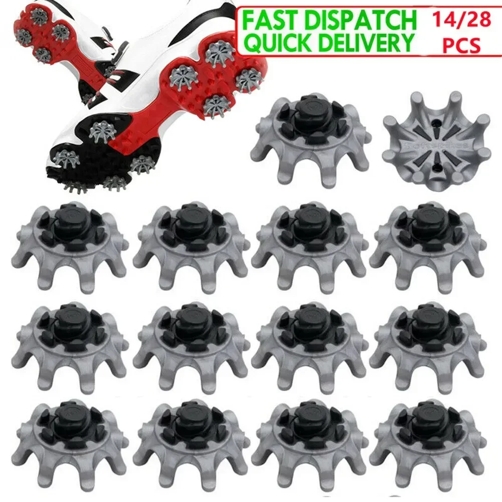 14/28Pcs Golf Spikes Golf Fast-Wist Studs Cleats Golf Shoes Spikes 2.7x1.2CM For FootJoy Quick Torsion Cleat Golf Accessories