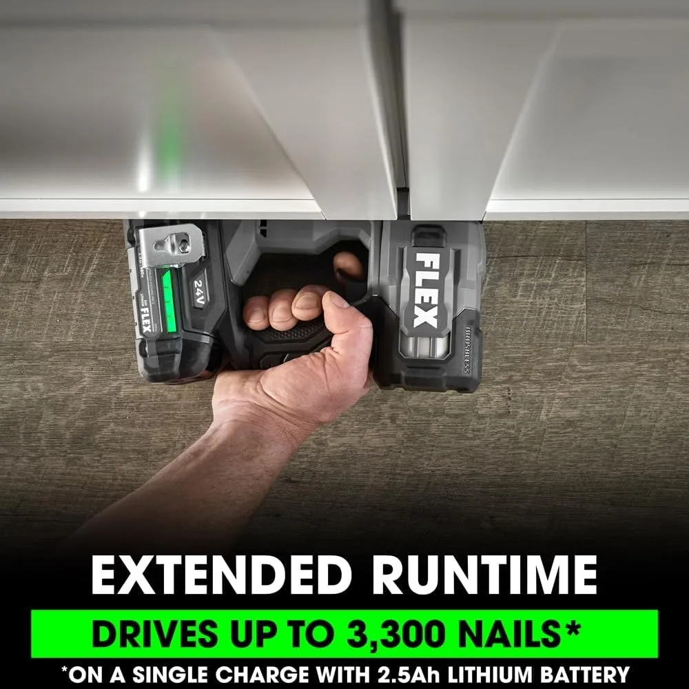 Kit de clavadora de pines inalámbrica de 24 V con batería de litio de 2,5 Ah y cargador rápido de 160 W - Modelo FX4341-1A