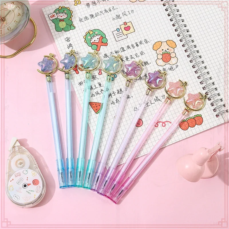 24 Pcs Wholesale Creative Star Shaped Gel Pens, Student High Looks, Small Freshness,Signature,Office Gift