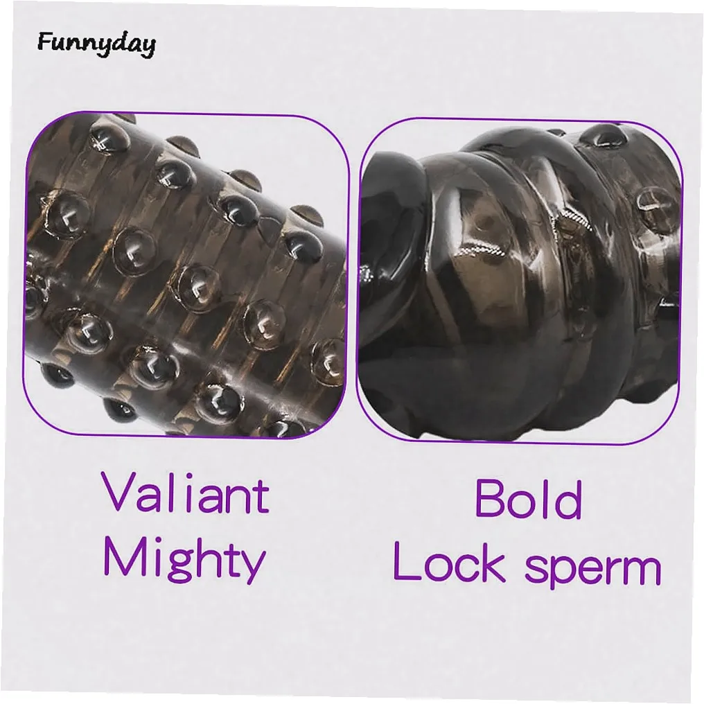 Silicone Penis​ Sleeve Cap Extention Enlargement Condoms Sex Toys for Men  For Men Enlargement Condoms Glans Cover view 3