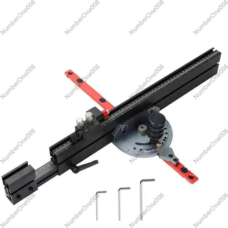 For Adjustable Angle Oblique Cutting Push Ruler with Saw and Oblique Cutting Gauge Matched with 19MM Groove 3/4 Slide Rail