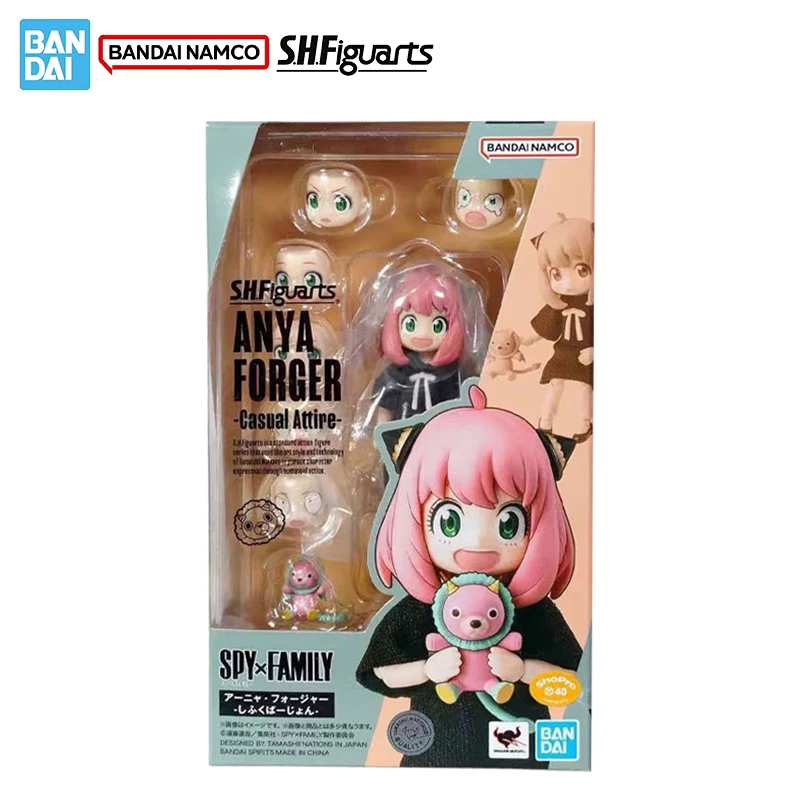 

SPY×FAMILY Model Kit Anime Figures SHF Anya Forger Casual Attire Action Figure Collection Model Kids Toys Gifts Bandai Genuine