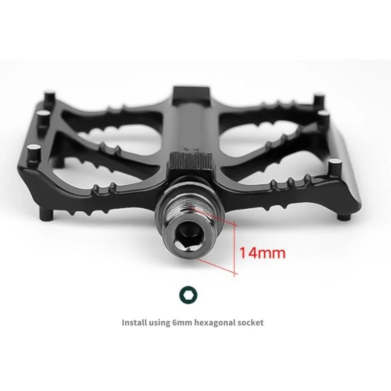 y1gd Aluminum Alloy Bicycles Flat Pedals Nonslip Wide Flat Pedals R27 Bearings Cycling Platform Pedals for Road Bike
