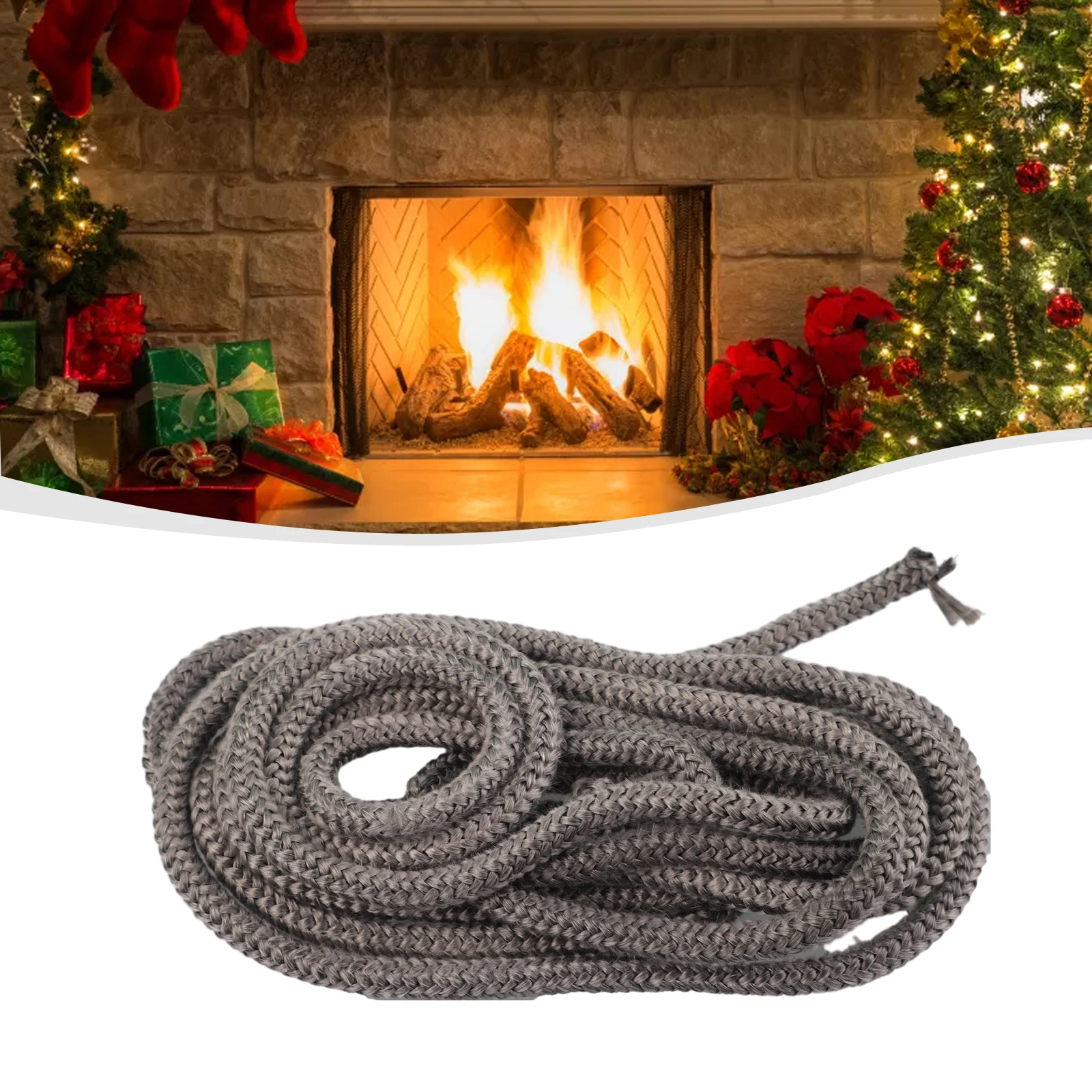Replacement Fiberglass Rope Seal for Wood Stove Door 9mm Diameter 300cm Length Suitable for Log Burner and Pellet Stove