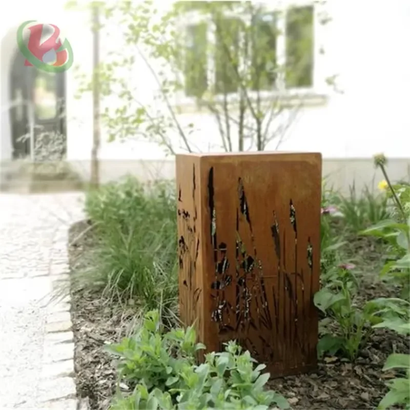square Outdoor Lights Bollard for Garden and Home Decoration Lawn Light Box