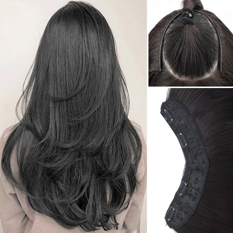 MSTN Synthetic Women\'s Styling Long Hair Extra Long Hair Synthetic Wigs Layered Hair Extensions Top of the Head Increase Hair