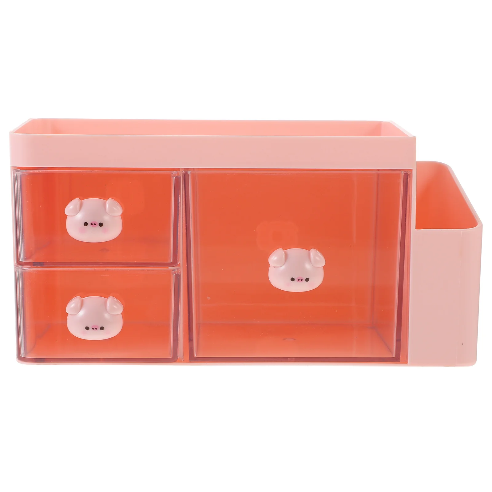 

Clear Pen Organizer for Desk Large Capacity Stationery Storage Box Plastic Desktop Organizer for Pens Pencils Markers Rulers