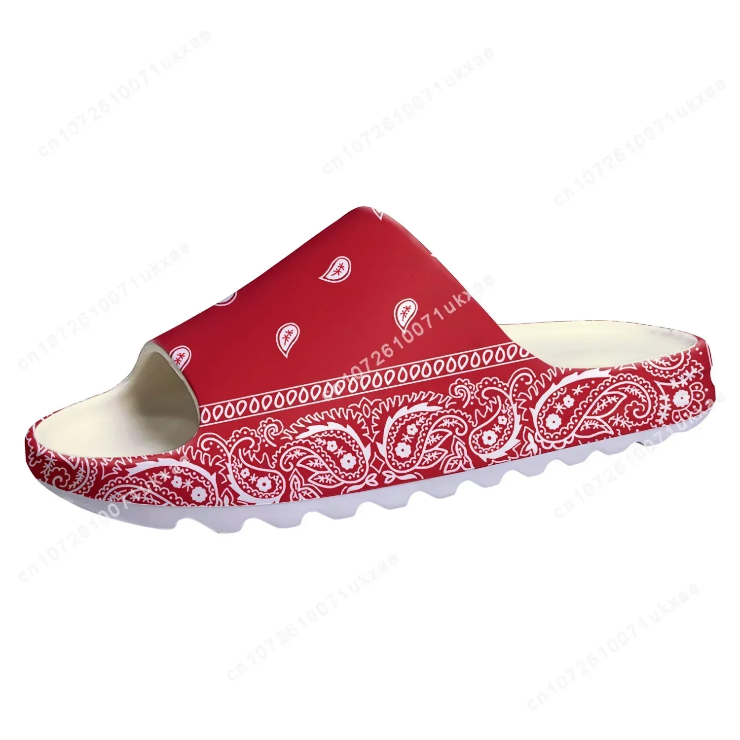 Bandana Paisley Soft Sole Sllipers Home Clogs Black White Blue Step On Water Shoes Mens Womens Step in Custom Sandals