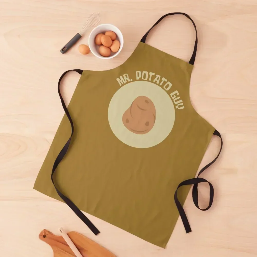 

Мистер Фартук картофельного парень, водонепроницаемый кухонный женский аксессуар для шеф-повара, фартук для учителя на заказ
