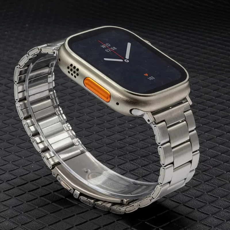 Stainless Steel Strap For Apple Watch Band 45mm Ultra 49mm 41mm 40mm 44mm Strap Metal Bracelet For Iwatch Series 9 10 46mm 42mm