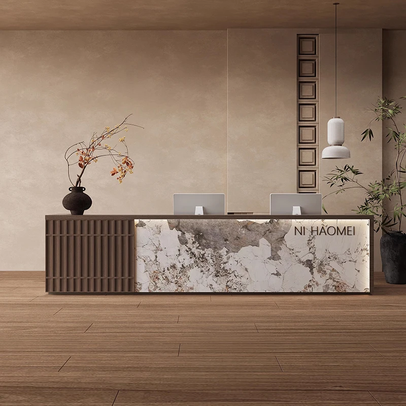 

Beauty salon Clothing shop checkout page Modern simple shop counter bar Small and medium front desk Cafe reception desk