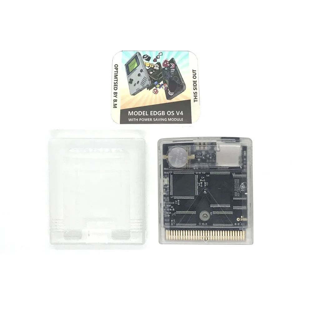 EDGBC OS V4 Game Cartridge Card Fit for Gameboy GB DMG GBA GBC GBASP GBL Customized Game Card with Power Saving Version