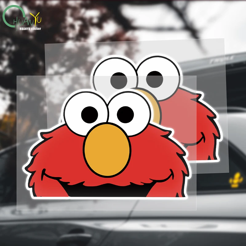 3D Funny Elmo Peeking Cartoon Car Sticker Window Car Truck Vinyl Decal Laptop Car Motorcycle Products