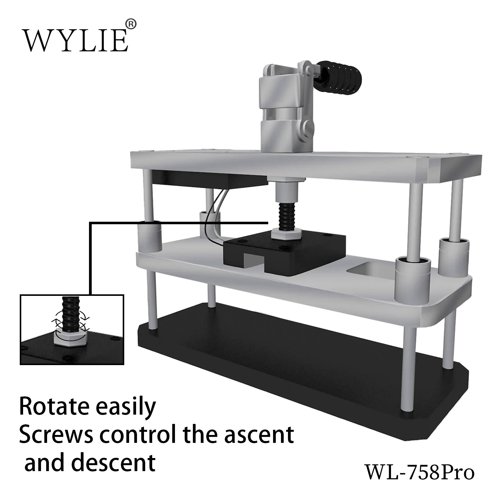 

WYLIE WL-758Pro Universal Pressure Holding Machine with Camera Protection and Adjustable Handle for Phone Hot Pressing Repair