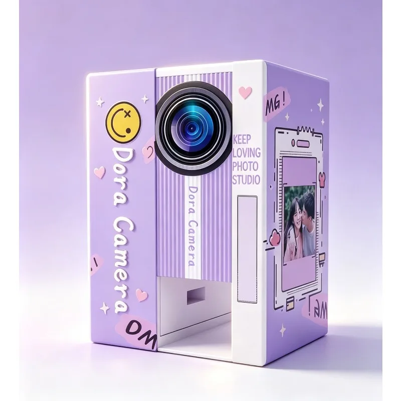Funspace Coin Operated Mirror Photo Booth Machine Instant Print Photo Booth Vending Machine With Printer Kiosk