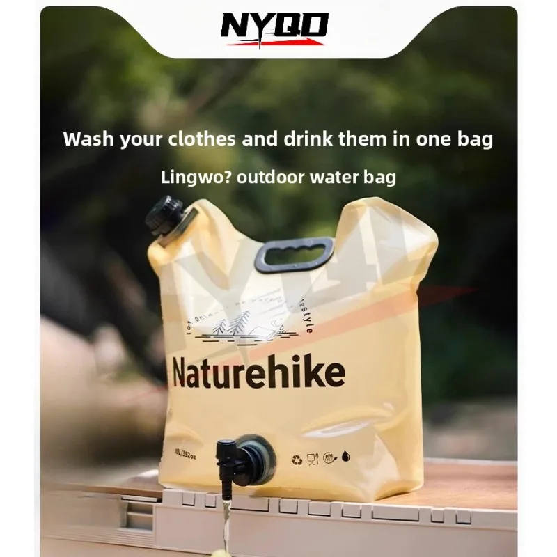 

Naturehike 10л сумка для воды для пикника портативная с краном открытый кемпинг пеший туризм сверхлегкий толстый складной пищевой контейнер для воды