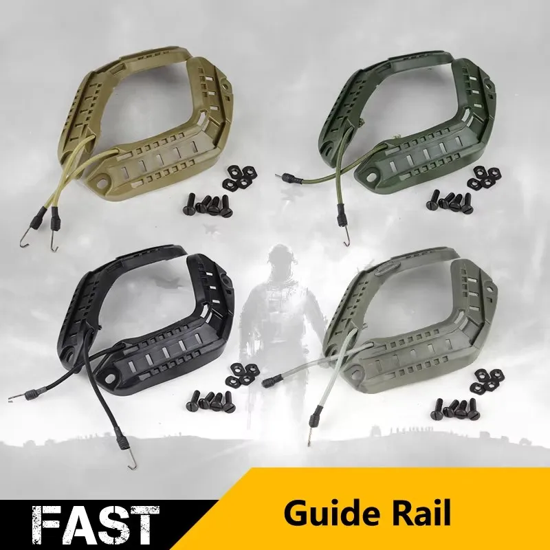 Tactical Military Combat Helmet Side Rails, Hunting Fast Helmet Guide Rail, Lanyard Mounting Screws, Accessories, 1 Pair