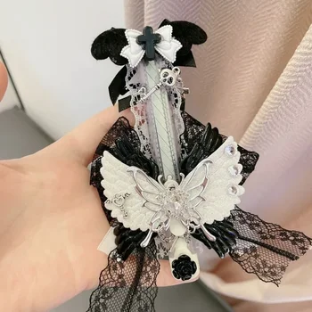 1 sztuka słodka fajna czarna gilotyna do papieru kreatywny projekt skrzydła motylkowy nóż do pudełek przenośny mini nóż introligatorski artykuły studenckie