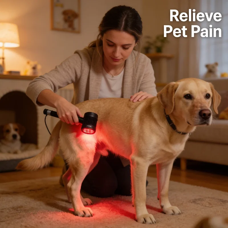 

1295mW 808nm Cold Laser Red Light Therapy Device, LLLT Machine for Back Pain Wound Healing Bruising Leg Pain Relief Home Clinic