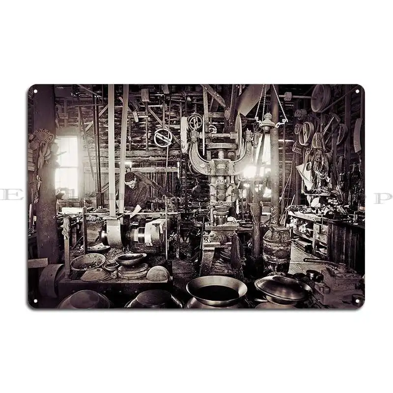 1800s Workshop Metal Plaque Poster Party Personalized Kitchen Wall Cave Wall Cave Tin Sign Poster