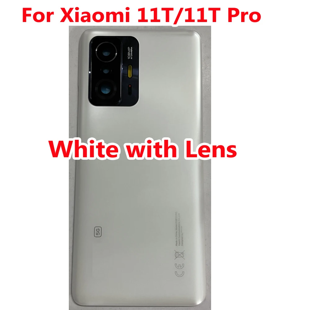 Xiaomi 11T 21081111RG Pro用 本物のAAAグレード背面ガラスカバー