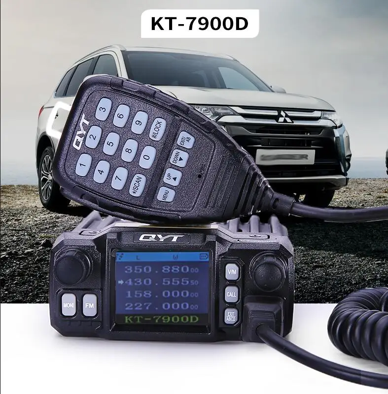 

QYT KT-7900D Mini Amateur Transceiver Quad Band 144/220/350/440MHZ Car Mobile Radio