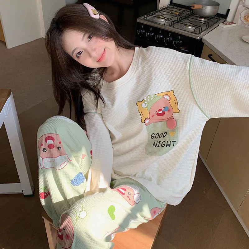 Miniso Cute Zanmang Loopy Long Sleeved Pajamas Cartoon Cotton Soft Spring Autumn Winter Home Leisure Time Suit Girl Gifts