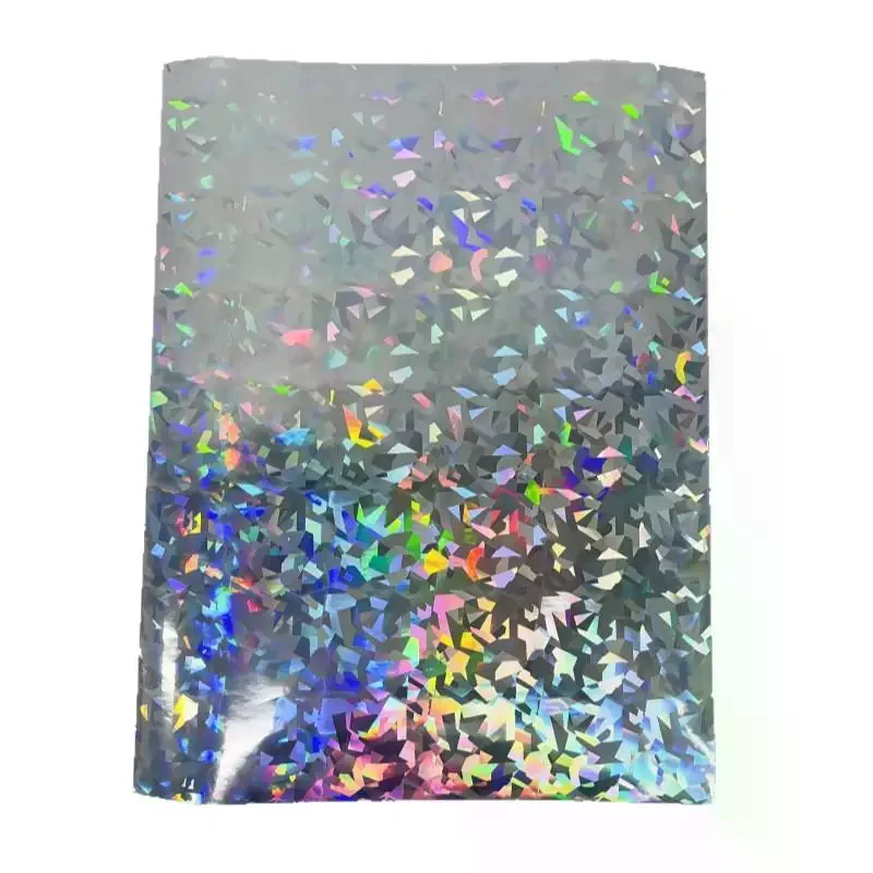 5pcs Holographic Sticker Paper Clear Vinyl Self-Adhesive Waterproof Transparent Cold Laminating Film for DIY Crafts