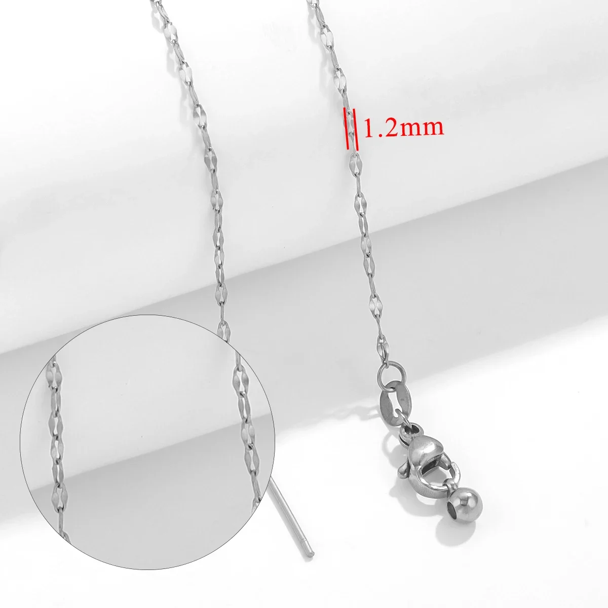 5pcs Adjustable Stainless Steel Chains for DIY Jewellery