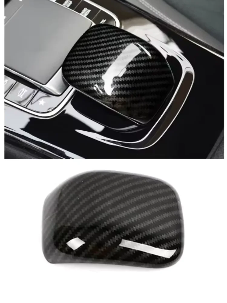 ABS Carbon Fiber Center Console Protection Frame Trim Cover LHD For Mercedes Benz A Class A200L 2019-2023