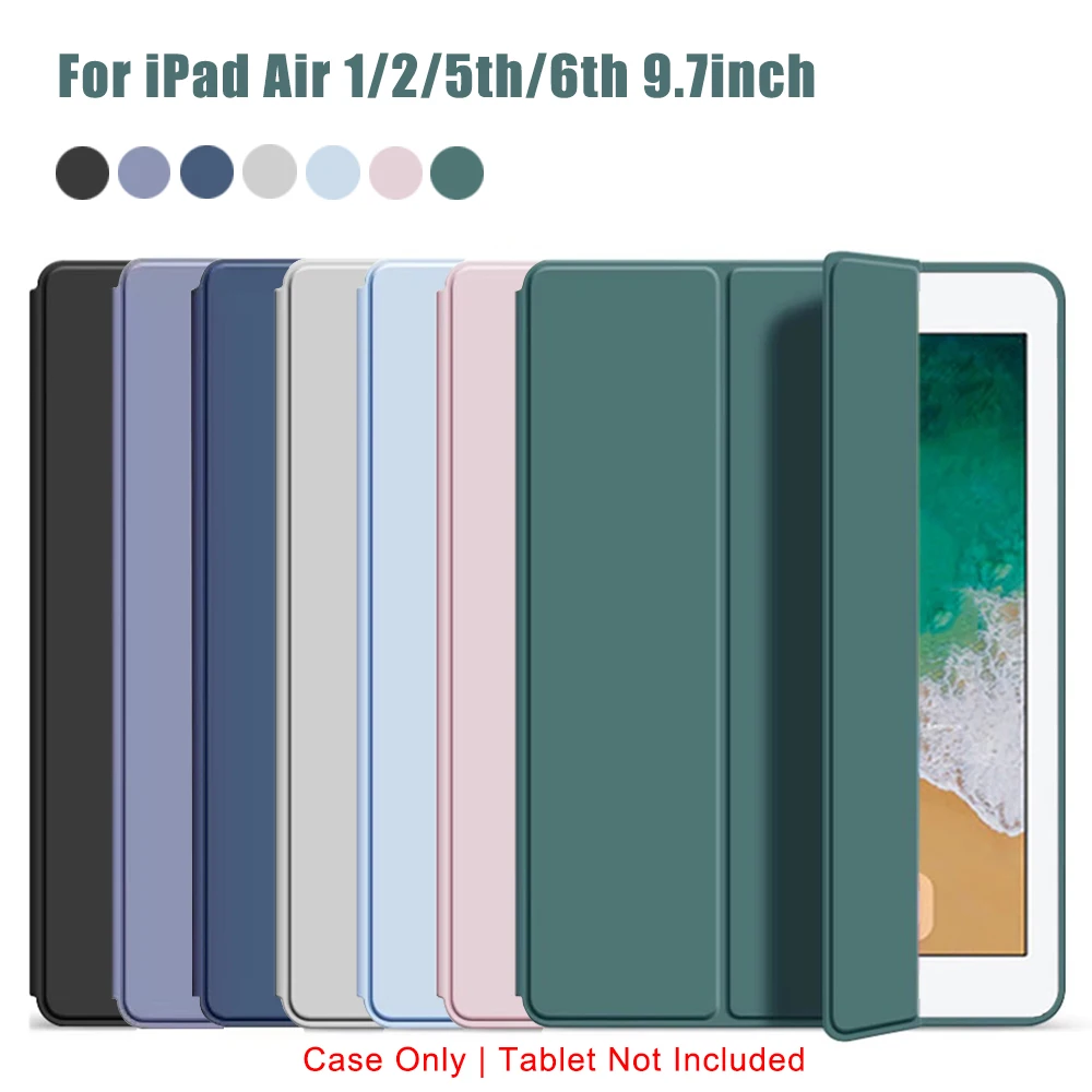 Tri-fold Flip Case For iPad Air 1 2 9.7'' 2013 2014 2017 2018 5th 6th Gen 9.7'' A1893 Magnetic Stand PU Leather Protective Cover